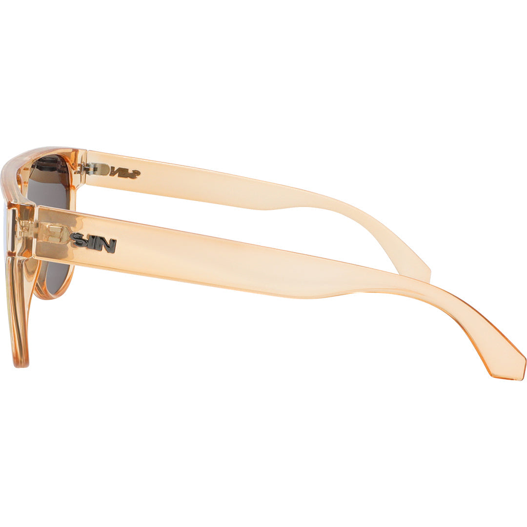 CANNON BALL Polarised Orange Mirrored Shield Sunglasses left view