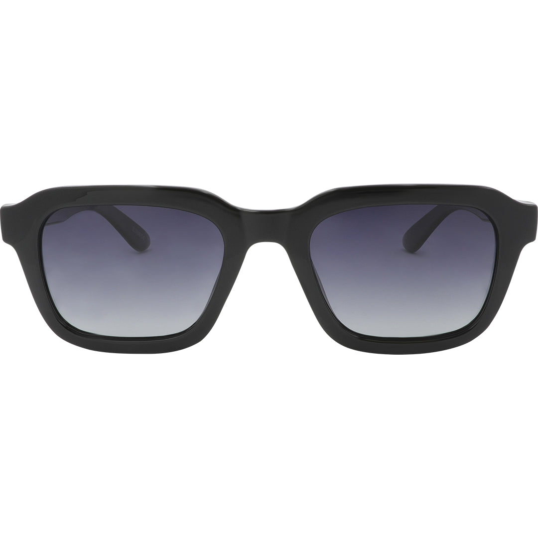 Chiller Polarised Black Square Sunglasses front view