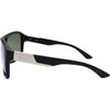 JACKPOT Polarised Shield Sunglasses with Black Frame and Blue Lens left view