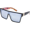 LOOSE CANNON Polarised Silver Square Sunglasses made of an oversized shield