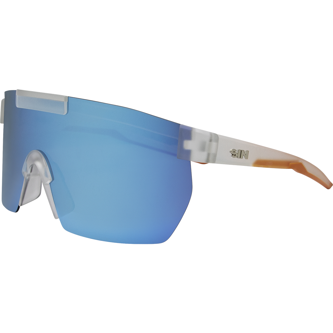 Paradigm Polarised Shield Sunglasses with Clear Frame front left view