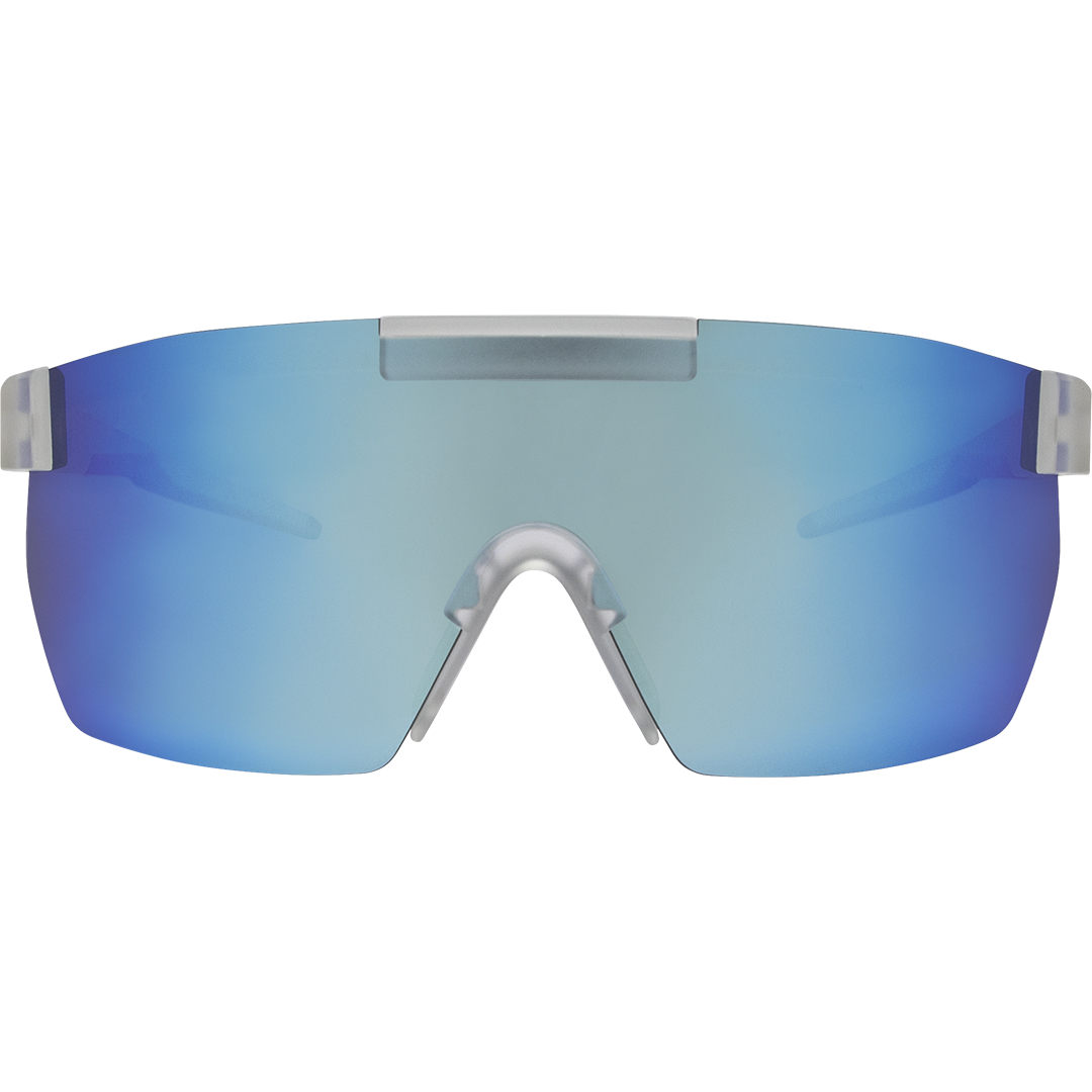 Paradigm Polarised Shield Sunglasses with Clear Frame front view