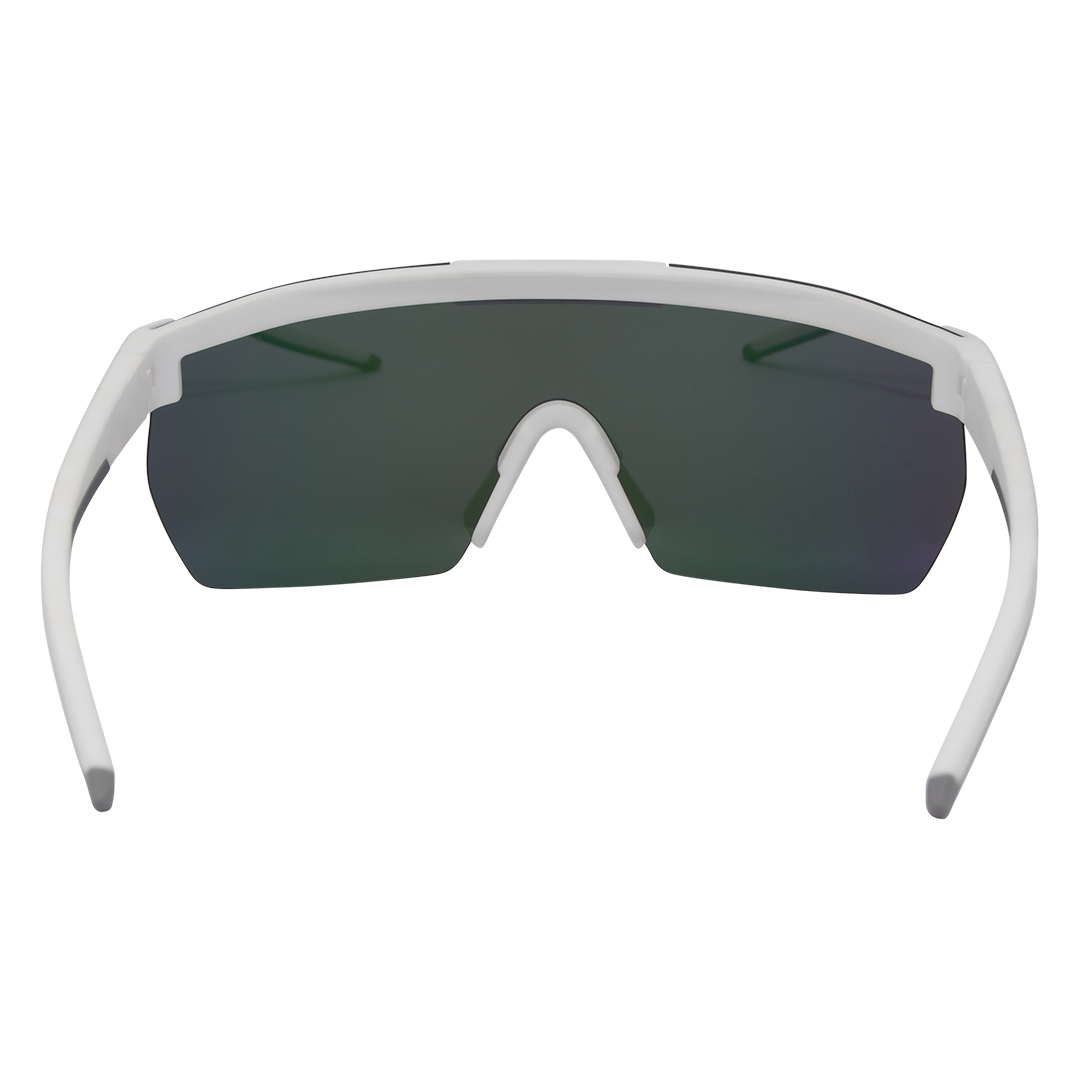 Paradigm Polarised Shield Sunglasses with White Frame rear view