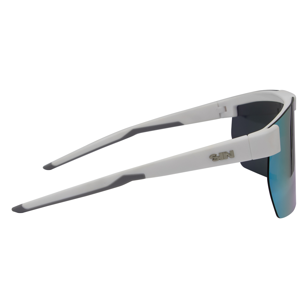Paradigm Polarised Shield Sunglasses with White Frame right view