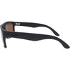 Peccant Polarised Black Rectangle Sunglasses with Brown Lens left view