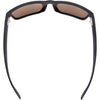 Peccant Polarised Rectangle Sunglasses with Black Frame and Brown Lens top view