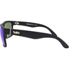 Peccant Polarised Rectangle Sunglasses with Black XL Frame and Blue Lens left view