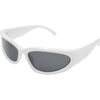 Reefer Polarised White Wrap Around Sunglasses made of recycled plastic