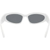 Reefer Polarised Wrap Around Sunglasses with White Frame rear view