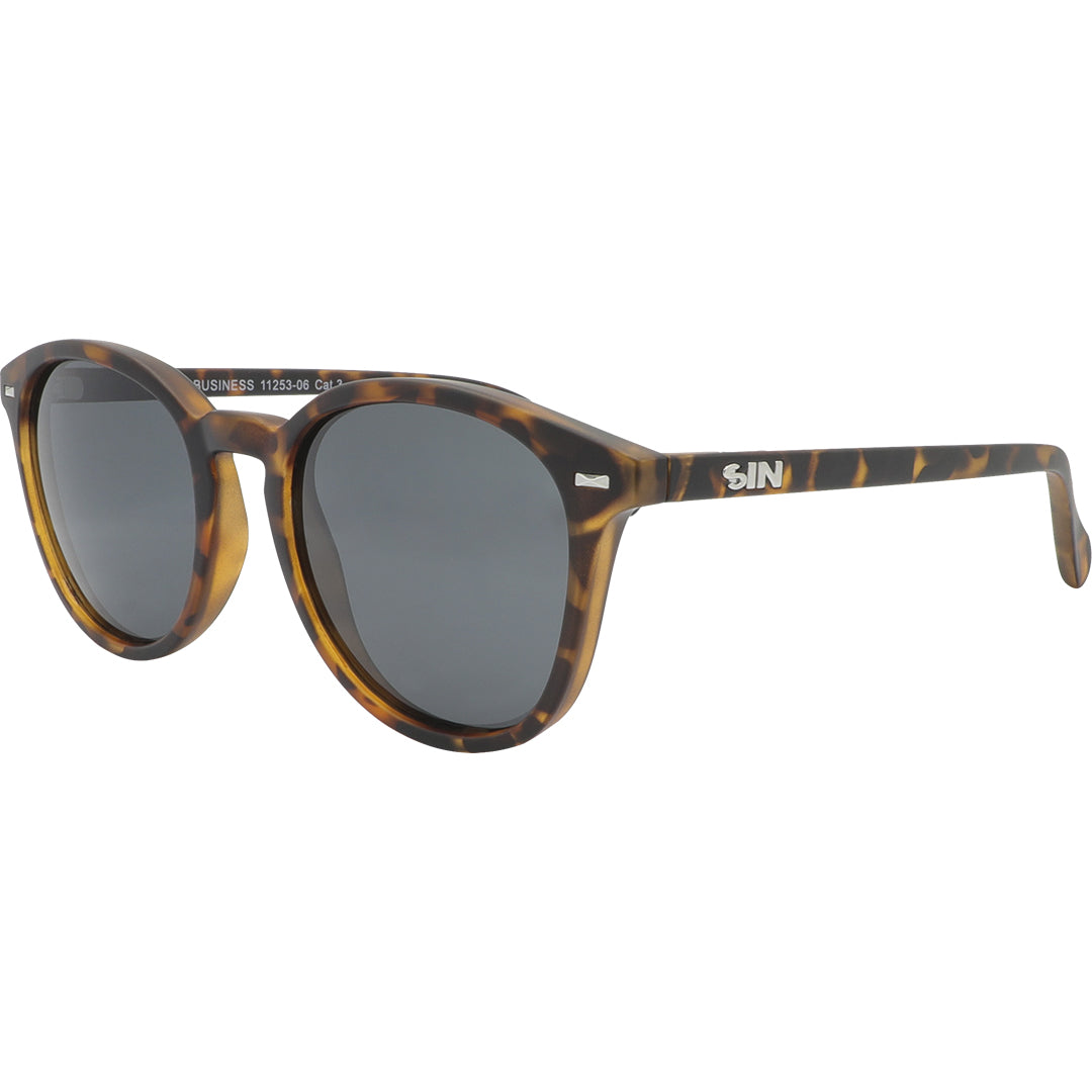 Risky Business Polarised Tortoise Shell Round Sunglasses front left view