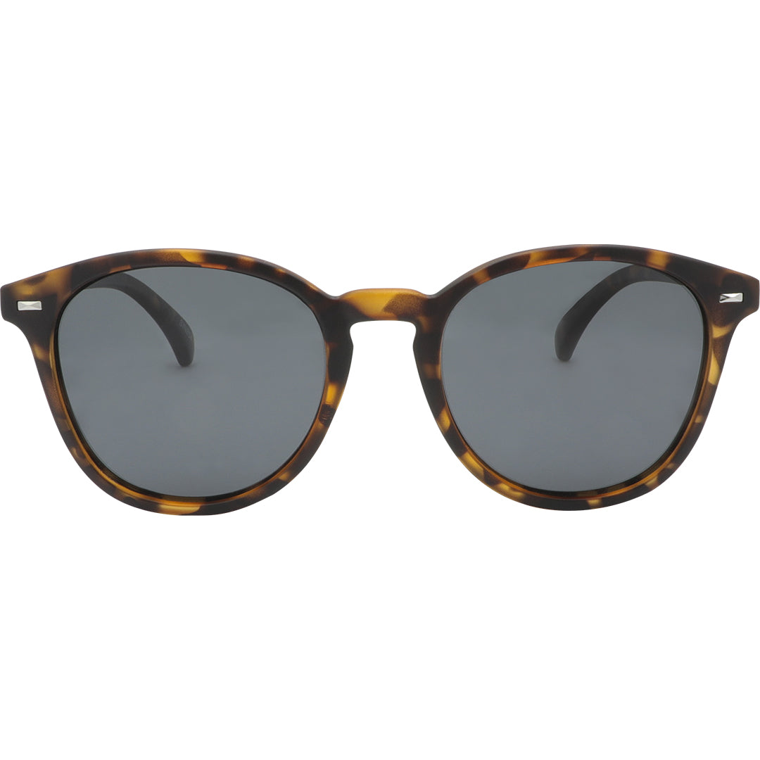 Risky Business Polarised Tortoise Shell Round Sunglasses front view