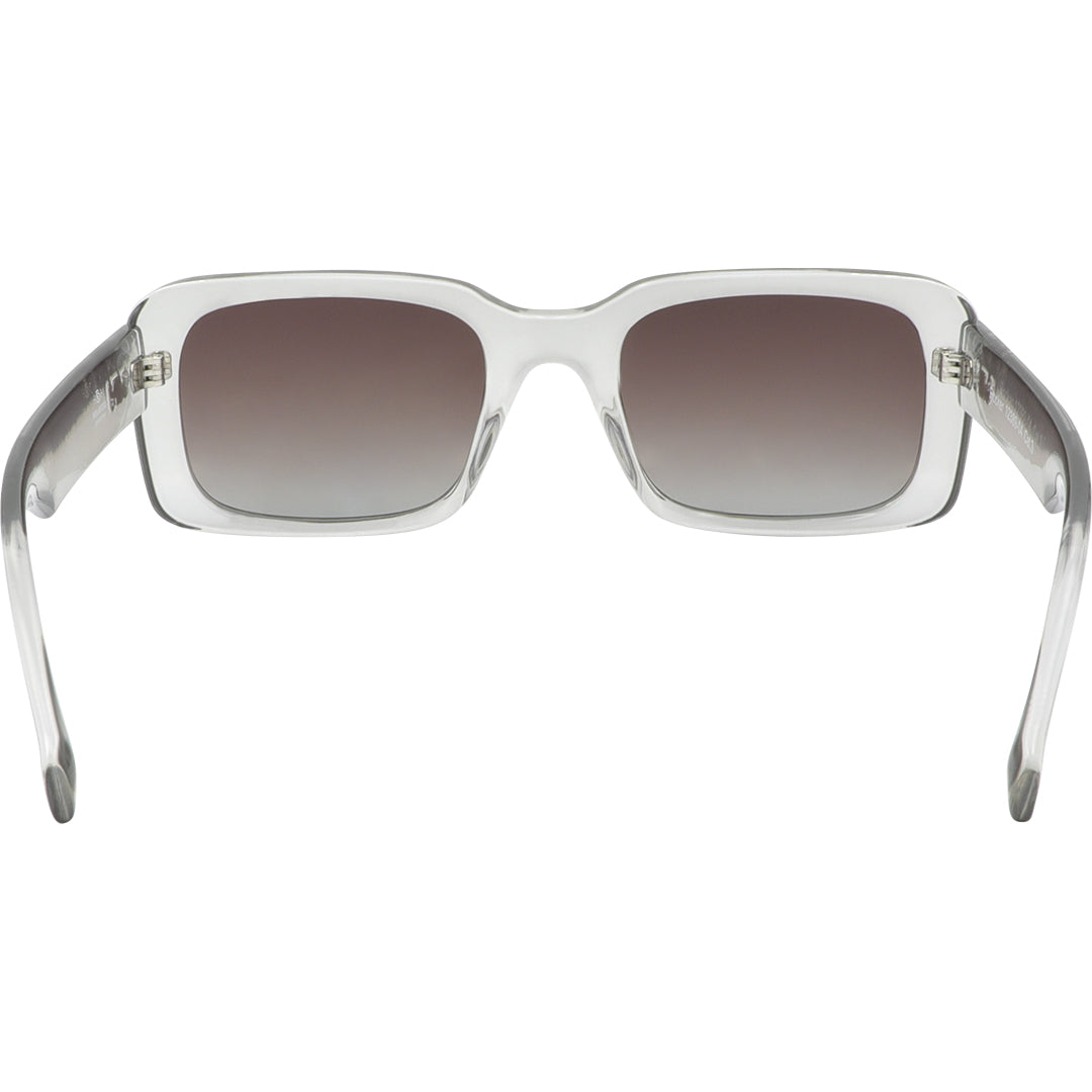 Rocker Polarised Grey Rectangle Sunglasses with Brown Lens inside view