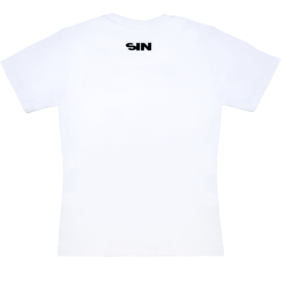 SIN Chasin the Sun White Womens T-Shirt back view