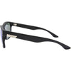 Spartan Recycled Rectangle Sunglasses with Black Frame and Blue Matte lens left view