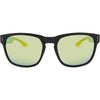 Spartan Recycled Rectangle Sunglasses with Black Frame and Gold Matte lens front view