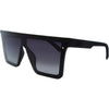 THE BAR Polarised Gradient Shield Square Sunglasses with Black Frame right front view