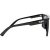 THE BAR Polarised Shield Square Sunglasses with Black and Silver Frame right view