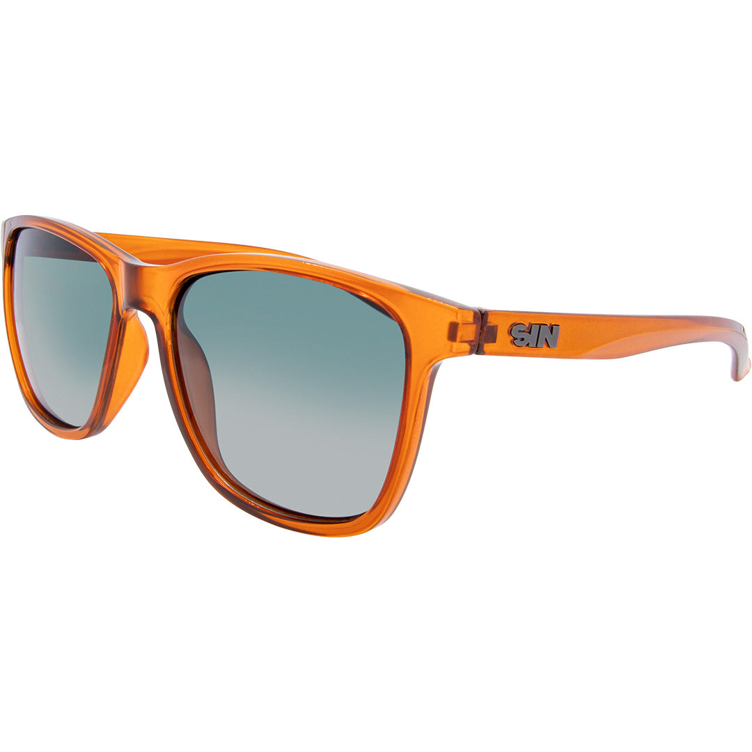 The Game Changer Polarised Square Sunglasses with Brown Frame and G15 lens front left view