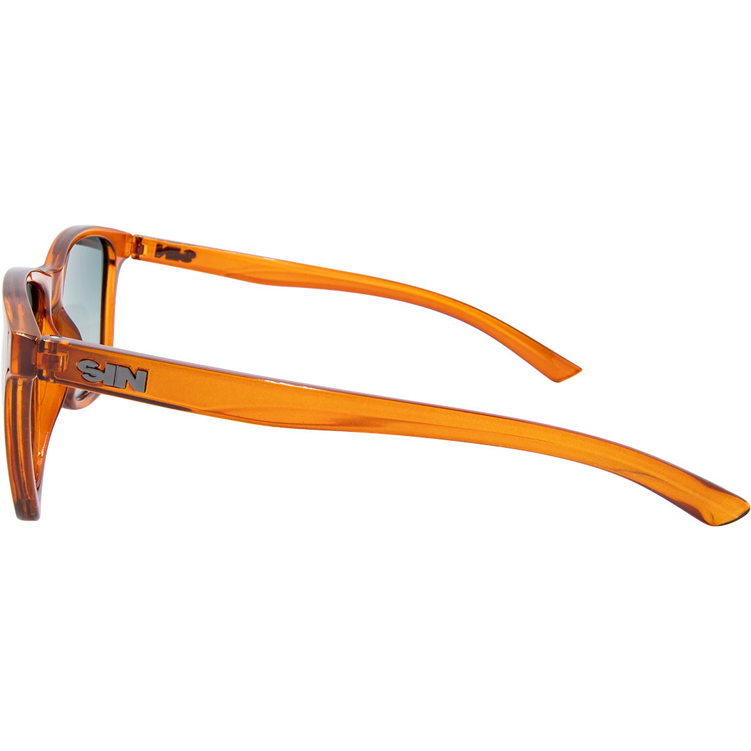 The Game Changer Polarised Square Sunglasses with Brown Frame and G15 lens left view