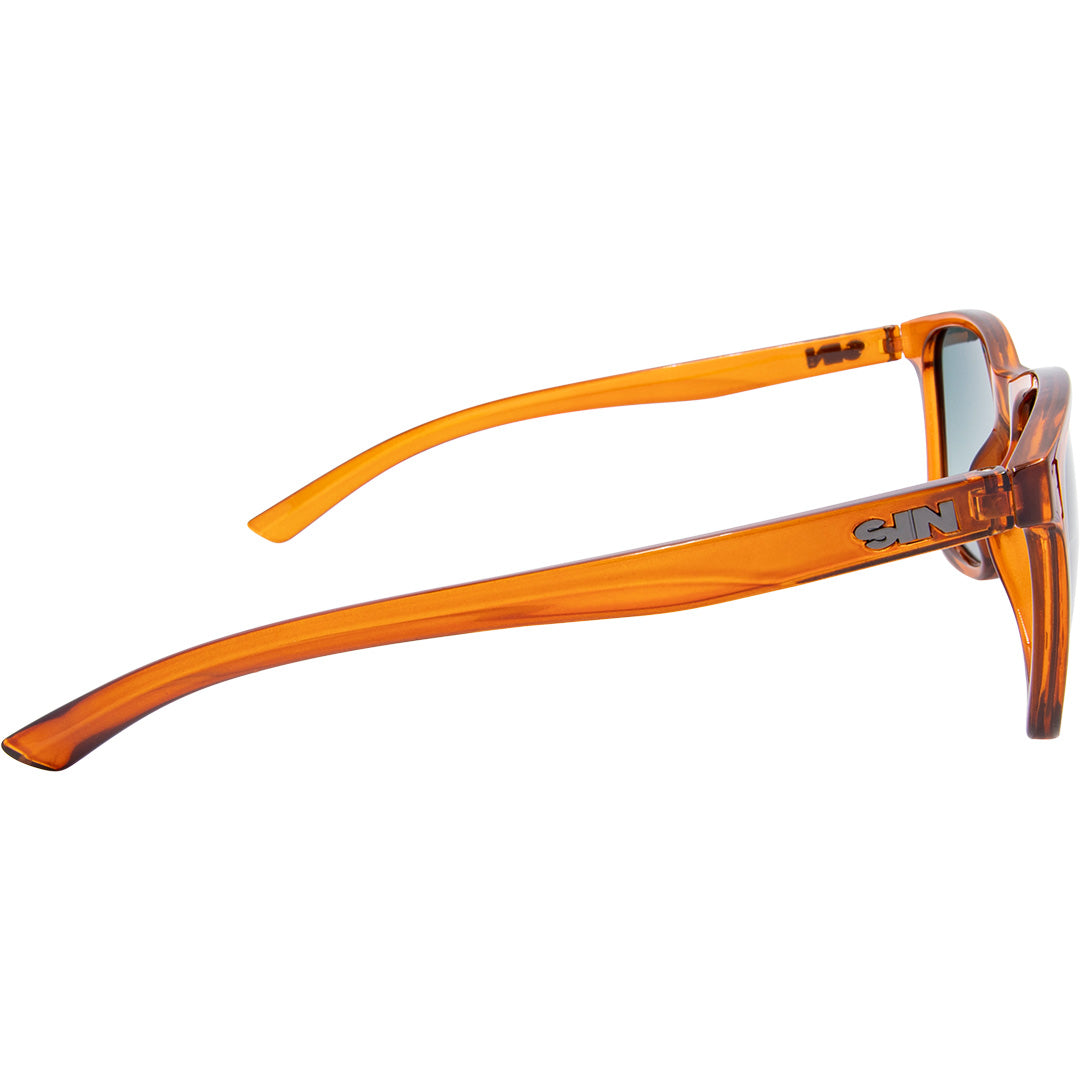 The Game Changer Polarised Square Sunglasses with Brown Frame and G15 lens right view
