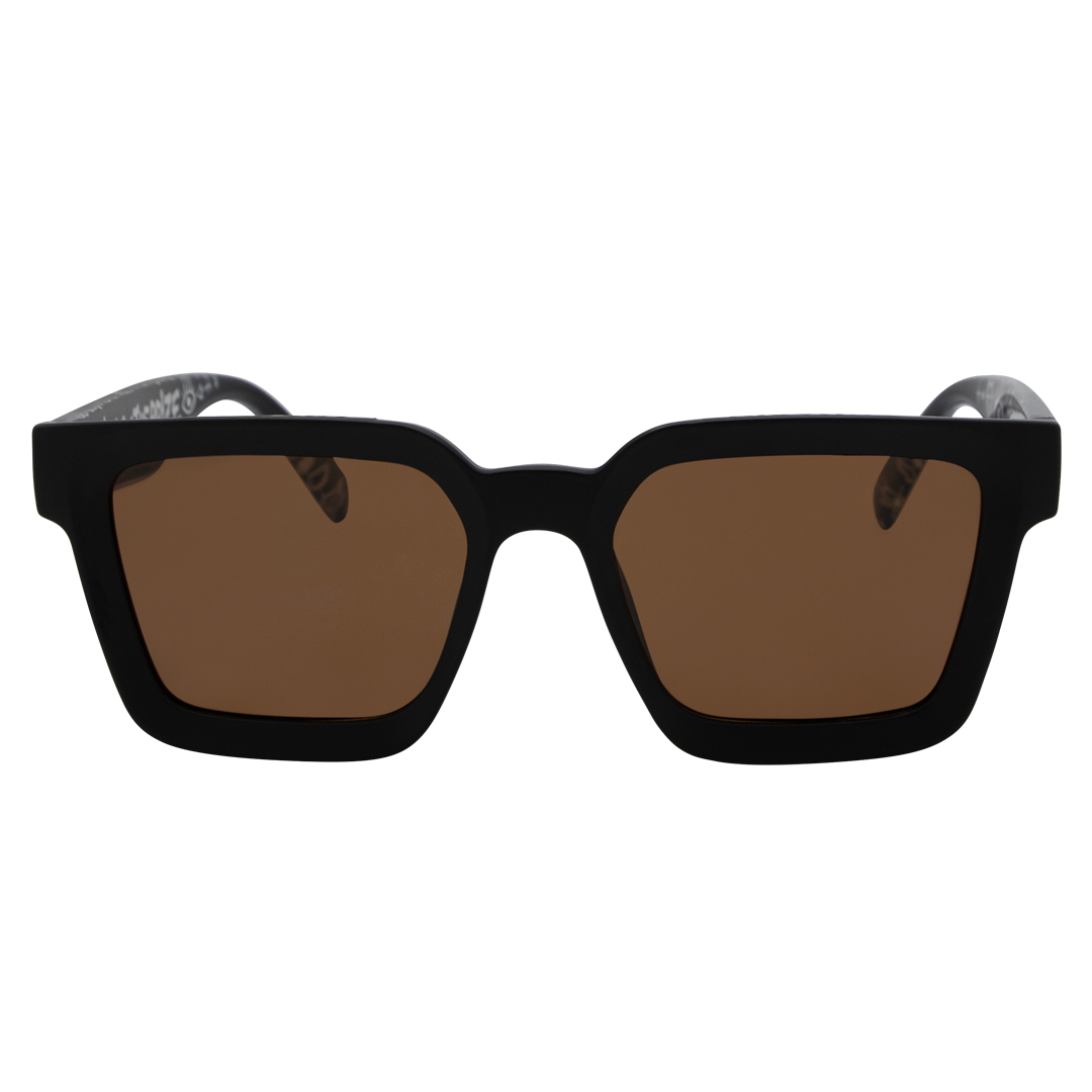 Topshelf Polarised Square Sunglasses with Brown Lens front view