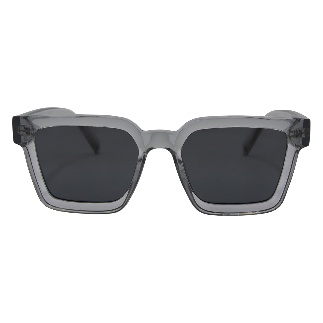 Topshelf Polarised Square Sunglasses with Grey Frame front view
