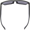 Vespa II Recycled Square Sunglasses with Black Frame and Silver Matte lens top view