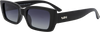 Ahoy Polarised Black Rectangle Sunglasses front left view