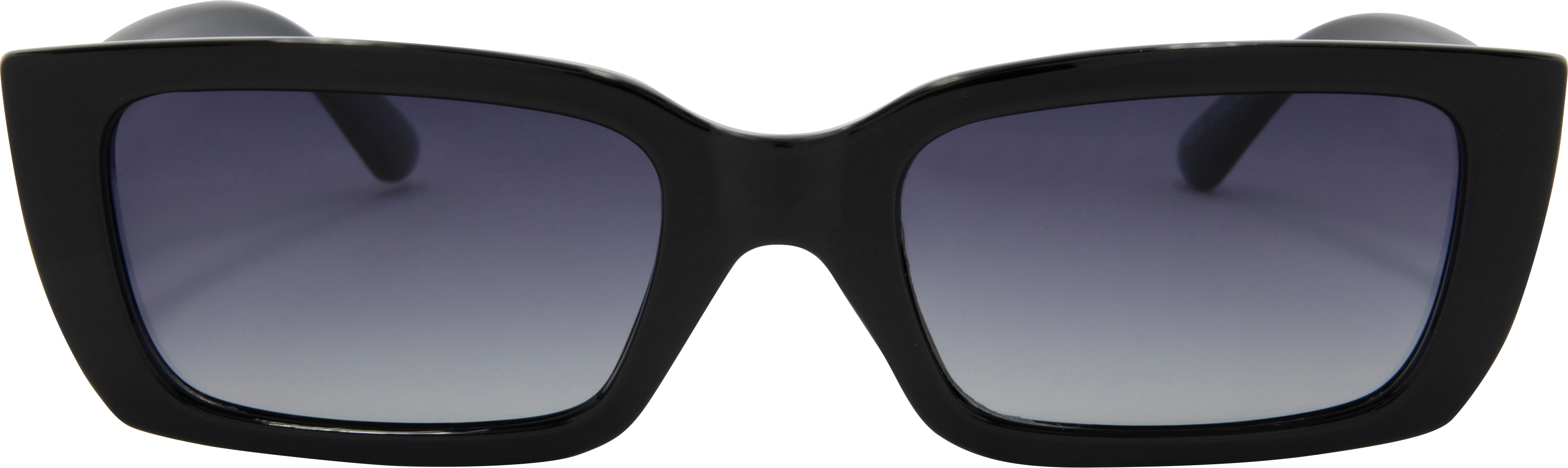 Ahoy Polarised Black Rectangle Sunglasses front view