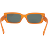 Ahoy Polarised Rectangle Sunglasses with Orange Frame rear view