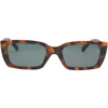 Ahoy Polarised Rectangle Sunglasses with Tort Frame front view