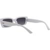 Ahoy Polarised Rectangle Sunglasses with White Frame left rear view