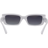 Ahoy Polarised Rectangle Sunglasses with White Frame rear view