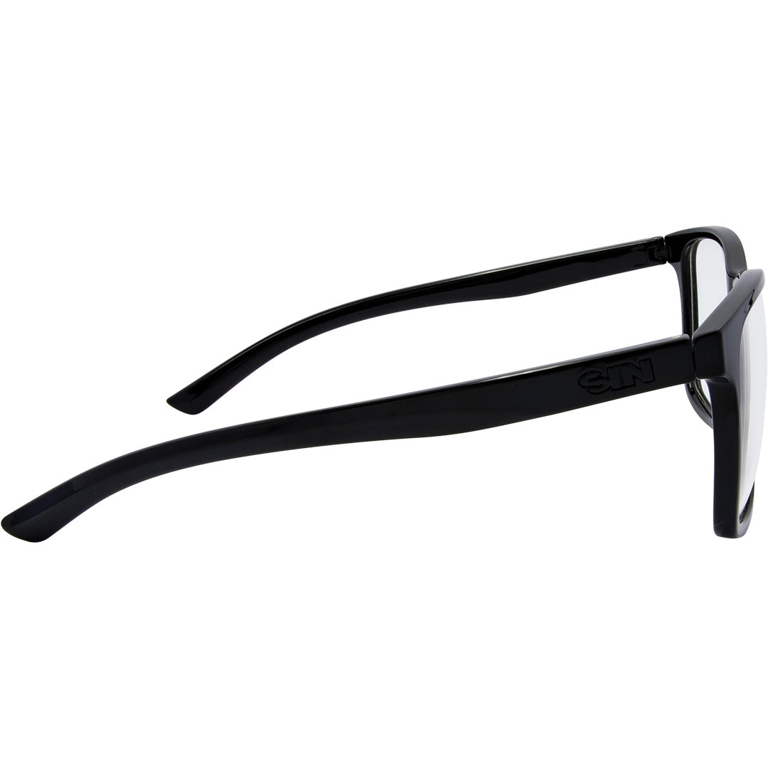 Game Changer Square Blue Light Glasses with Black Frame right view