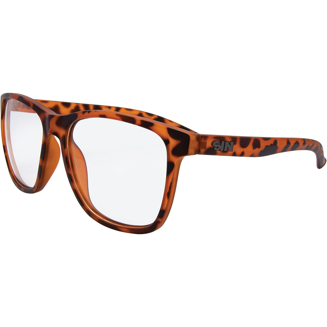 Game Changer Square Blue Light Glasses with Tort Frame front left view