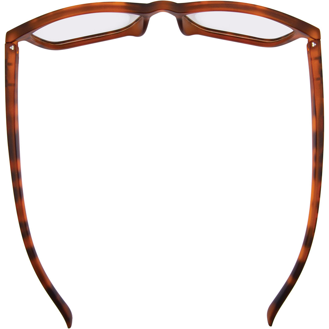 Game Changer Square Blue Light Glasses with Tort Frame top view