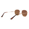 Gunner Polarised Aviator Sunglasses with Rose Gold Frame back right view