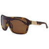 JACKPOT Polarised Shield Sunglasses with Tort Frame and Brown Lens front left view
