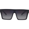 LOOSE CANNON Polarised Black Gradient Shield Square Sunglasses front view