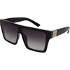 LOOSE CANNON Polarised Black Square Sunglasses made of an oversized gradient smoke shield