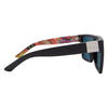 LOOSE CANNON Polarised Shield Square Sunglasses with Black Frame and Pink Mirrored Lens right view
