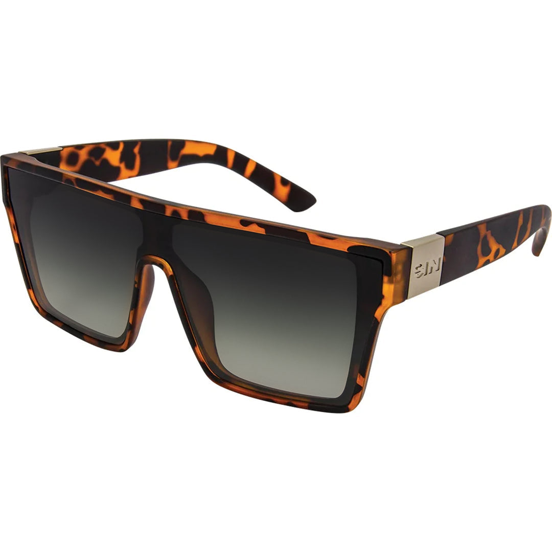 LOOSE CANNON Polarised Tort Square Sunglasses made of an oversized shield