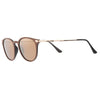 LOVE CHILD Polarised Round Sunglasses with Brown Frame and Gold Lens left side view