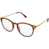 Love Child Brown Round Blue Light Glasses made of recycled plastic