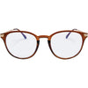Love Child Round Blue Light Glasses with Brown Frame front view