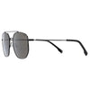 Maverick Polarised Aviator Sunglasses with Black Frame left front view