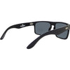 Peccant Polarised Rectangle Sunglasses with Black Frame back right view