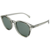 Risky Business Polarised Clear Frame Grey Round Sunglasses made of premium TR-90 material