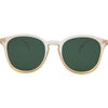 Risky Business Polarised Round Sunglasses with Clear Champagne Frame front view