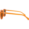 Risky Business Polarised Round Sunglasses with Orange Frame left view